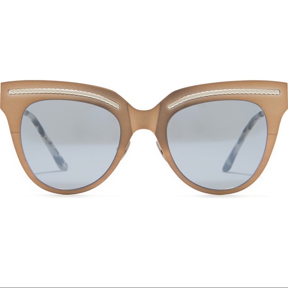 Bottega Veneta 50mm Core Cat Eye Sunglasses in Cream/Silver main image 12